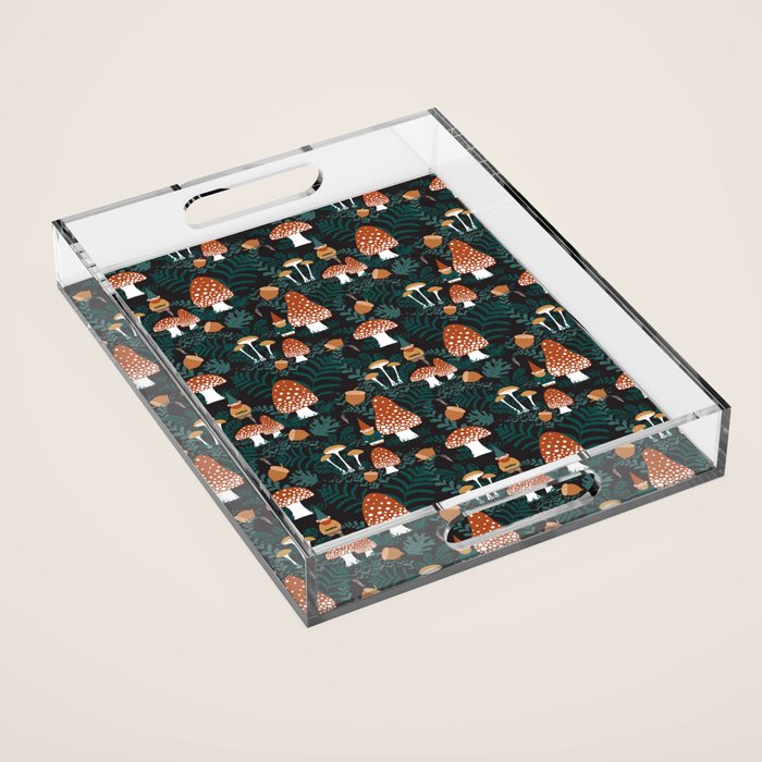 Mushroom Forest Gnomes Acrylic Tray Gallery Image 1