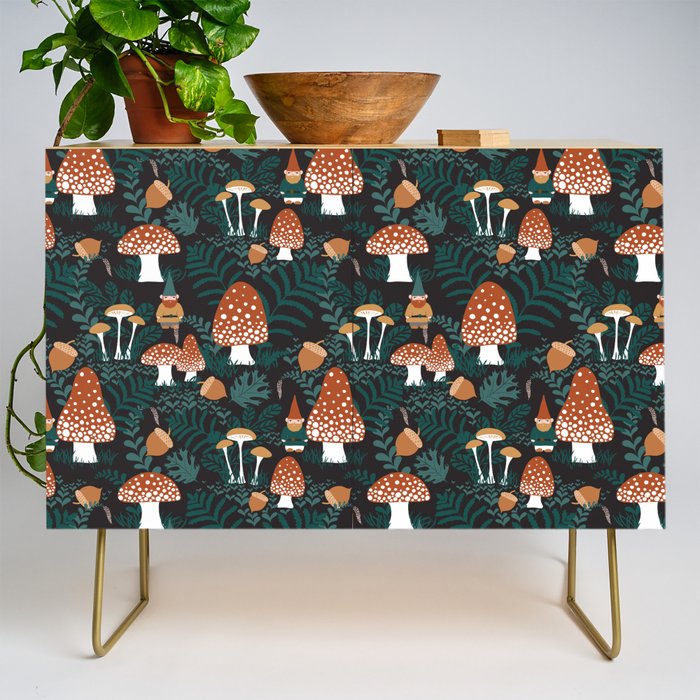 Mushroom Forest Gnomes Credenza Gallery Image 1