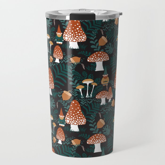 Mushroom Forest Gnomes Travel Mug Gallery Image 1