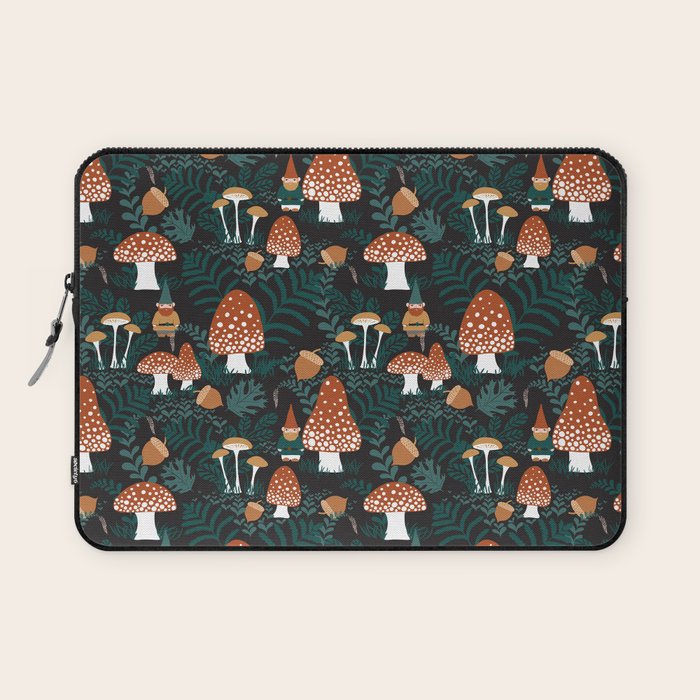 Mushroom Forest Gnomes Laptop Sleeve Gallery Image 1