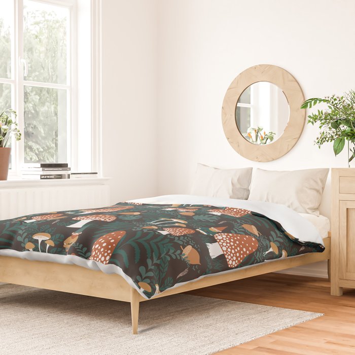 Mushroom Forest Gnomes Duvet Cover Gallery Image 2