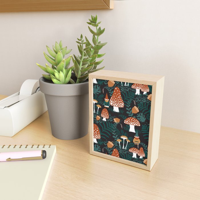Mushroom Forest Gnomes Mini Art Print Gallery Image 2
