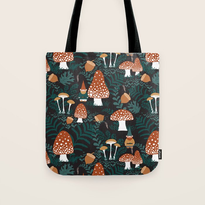 Mushroom Forest Gnomes Tote Bag Gallery Image 1