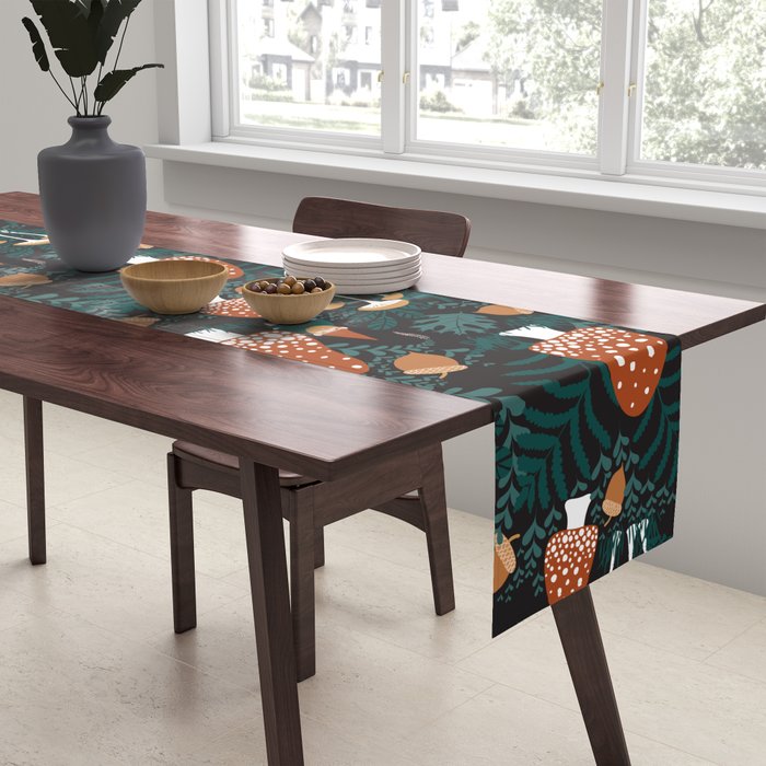 Mushroom Forest Gnomes Table Runner Gallery Image 2