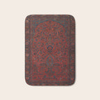 Antique Crimson Manchester Kashan Floral Persian Rug Print Bath Mat Gallery Image 1