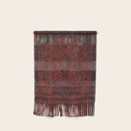 Antique Crimson Manchester Kashan Floral Persian Rug Print Wall Hanging Gallery Image 1