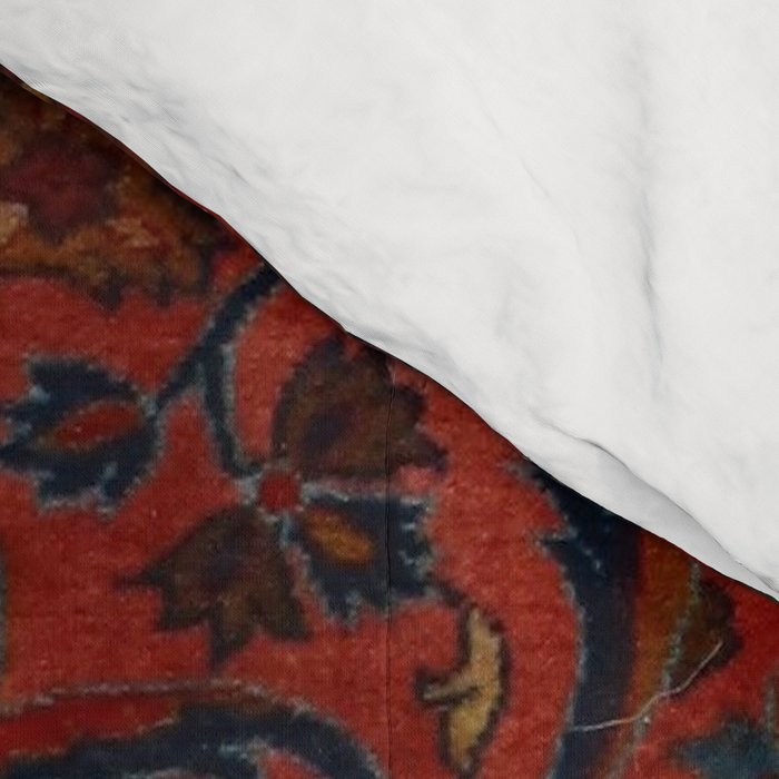 Antique Crimson Manchester Kashan Floral Persian Rug Print Comforter Gallery Image 4