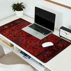 Antique Crimson Manchester Kashan Floral Persian Rug Print Desk Mat Gallery Image 2