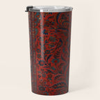 Antique Crimson Manchester Kashan Floral Persian Rug Print Travel Mug Gallery Image 3