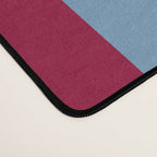 Burgundy and Dusty Blue Stripes Desk Mat Gallery Image 4