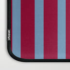 Burgundy and Dusty Blue Stripes Laptop Sleeve Gallery Image 3