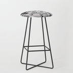 Geometric sweet wet noses // grey background black and white dogs Stool Gallery Image 1