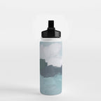Island in the Distance II - Aqua Blue Green Navy Ocean Horizon Abstract Nature Coastal Painting Art Water Bottle Gallery Image 2