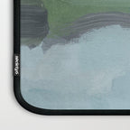 Island in the Distance II - Aqua Blue Green Navy Ocean Horizon Abstract Nature Coastal Painting Art Laptop Sleeve Gallery Image 3