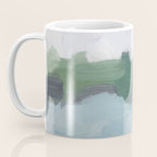 Island in the Distance II - Aqua Blue Green Navy Ocean Horizon Abstract Nature Coastal Painting Art Coffee Mug Gallery Image 3