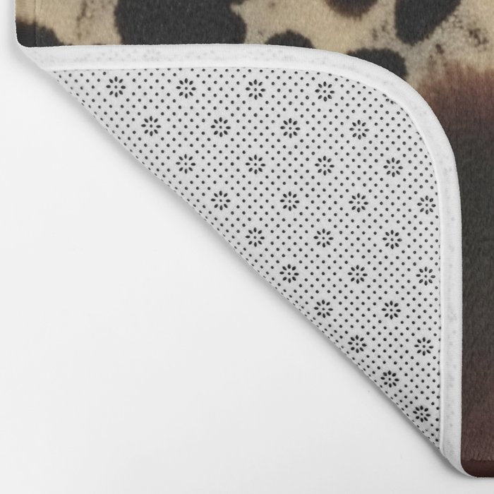 Leopard Animal Print Abstract Elegant Bath Mat Gallery Image 2