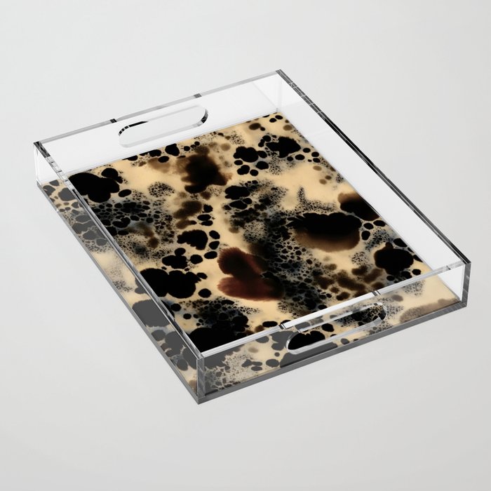 Leopard Animal Print Abstract Elegant Acrylic Tray Gallery Image 1