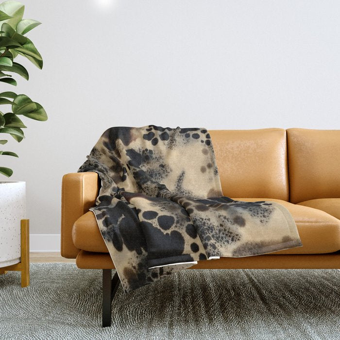 Leopard Animal Print Abstract Elegant Throw Blanket Gallery Image 1