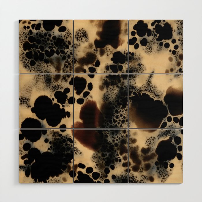 Leopard Animal Print Abstract Elegant Wood Wall Art Gallery Image 1