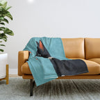 Cat and Goldfish Throw Blanket Gallery Image 1