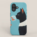 Cat and Goldfish iPhone Case Gallery Image 1