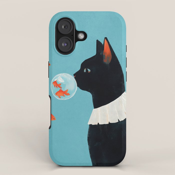 Cat and Goldfish iPhone Case Gallery Image 1