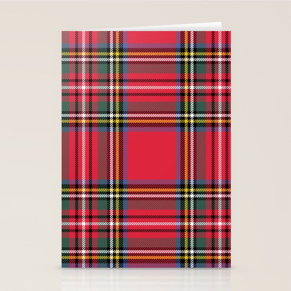 Red & Green Tartan Pattern Stationery Card Gallery Image 2