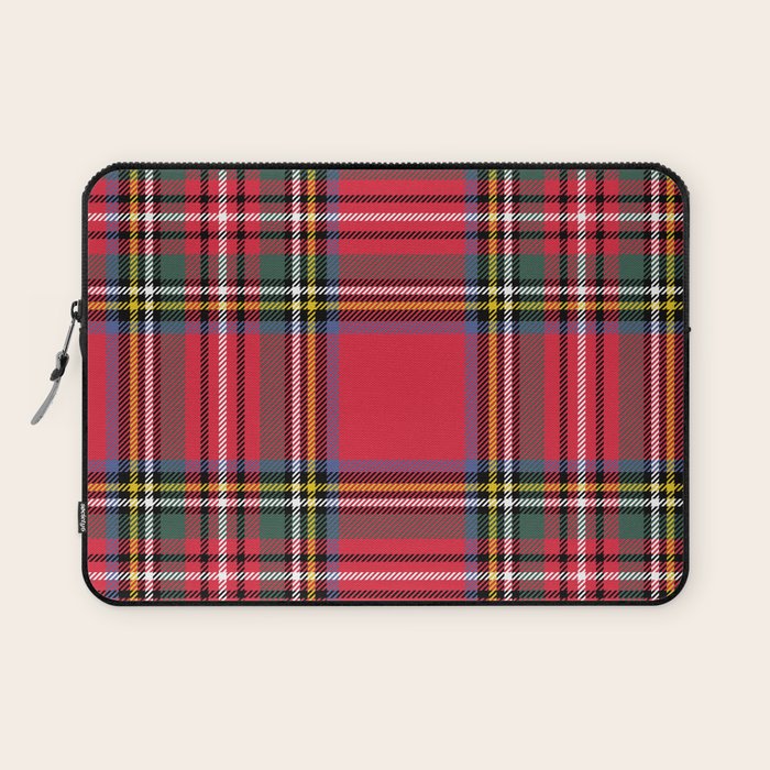 Red & Green Tartan Pattern Laptop Sleeve Gallery Image 1