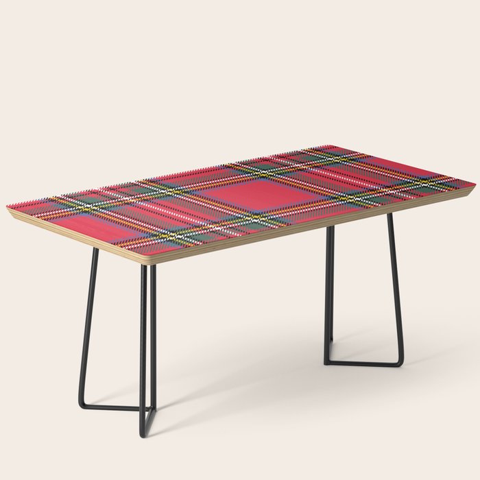 Red & Green Tartan Pattern Coffee Table Gallery Image 1