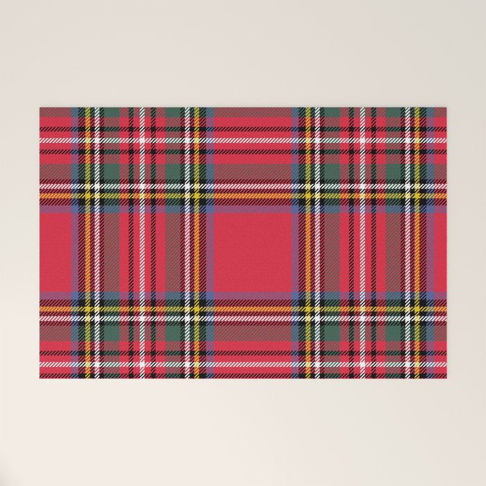 Red & Green Tartan Pattern Welcome Mat Gallery Image 1