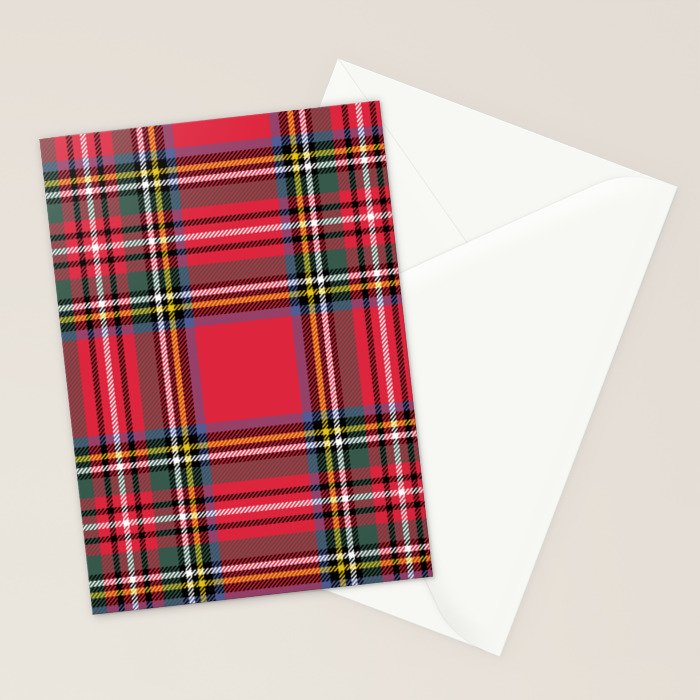 Red & Green Tartan Pattern Stationery Card Gallery Image 2