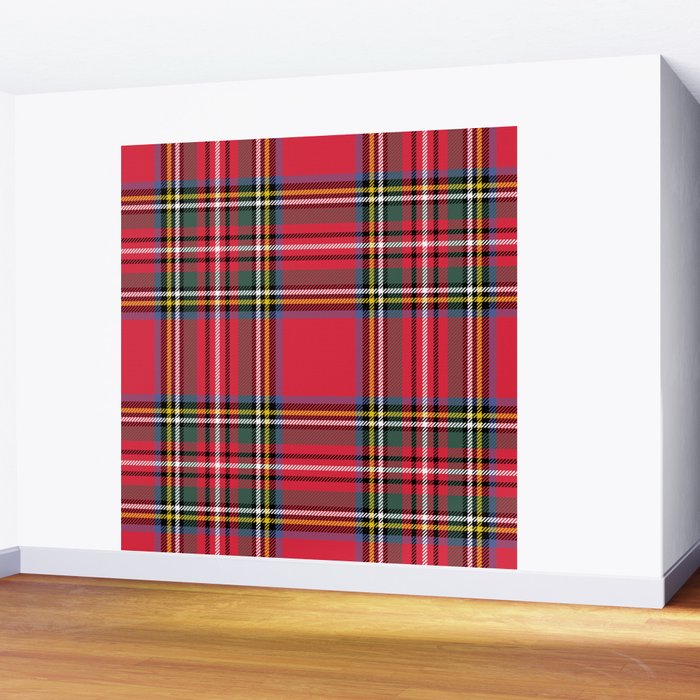 Red & Green Tartan Pattern Wall Mural Gallery Image 2