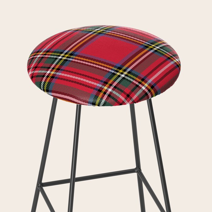 Red & Green Tartan Pattern Stool Gallery Image 2