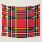 Red & Green Tartan Pattern Wall Tapestry Gallery Image 4