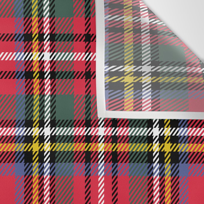 Red & Green Tartan Pattern Wall Tapestry Gallery Image 3