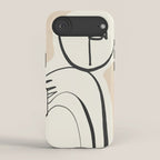 Lady Portrait Abstract Minimal  Line Art 3 iPhone Case Gallery Image 2
