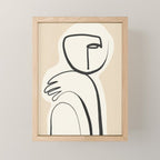 Lady Portrait Abstract Minimal  Line Art 3 Mini Art Print Gallery Image 1