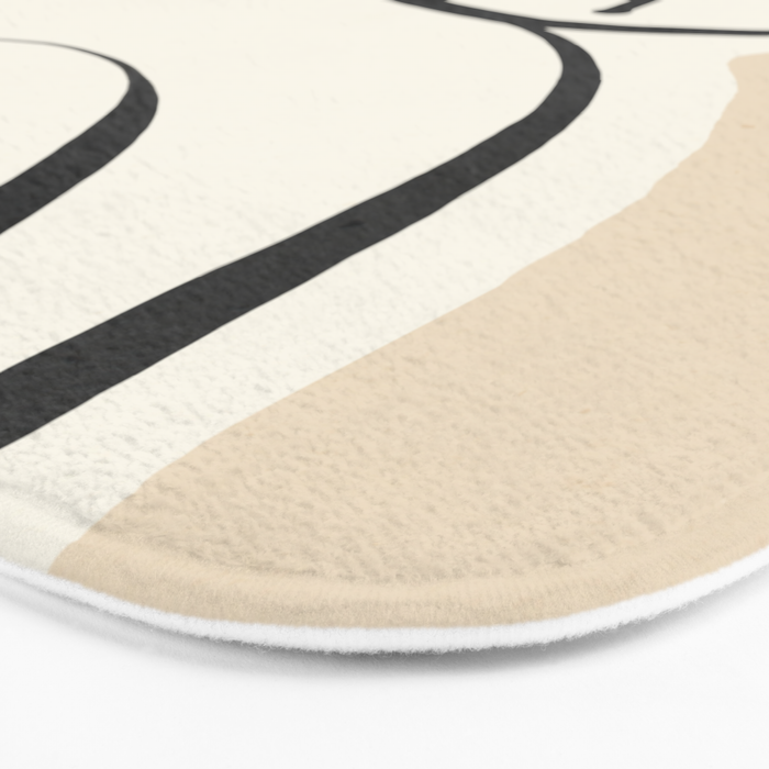 Lady Portrait Abstract Minimal  Line Art 3 Bath Mat Gallery Image 3
