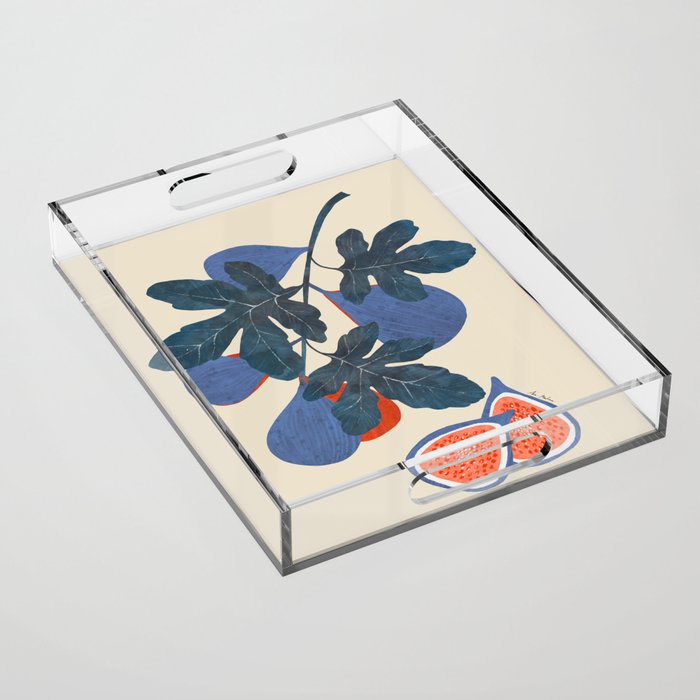 Fig branch still life Acrylic Tray Gallery Image 1