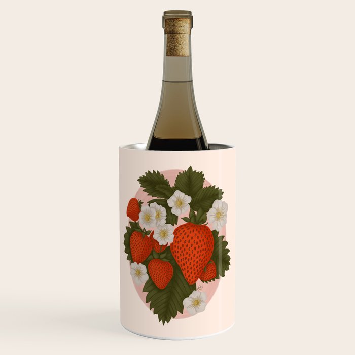 Sweet Summer Strawberries and Blossoms Wine Chiller Gallery Image 1
