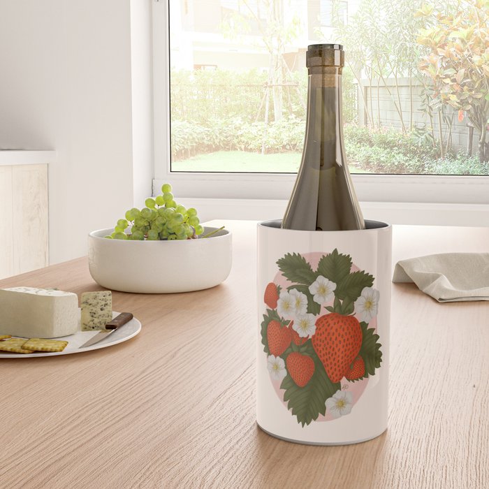 Sweet Summer Strawberries and Blossoms Wine Chiller Gallery Image 4