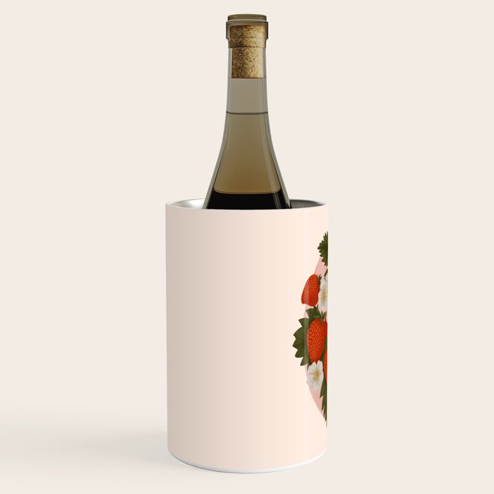 Sweet Summer Strawberries and Blossoms Wine Chiller Gallery Image 2