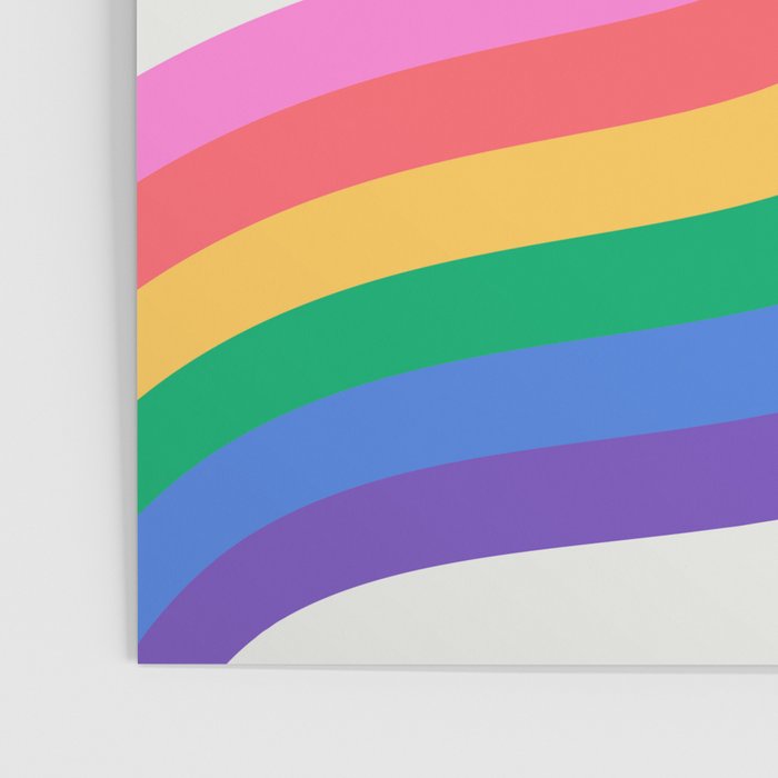 Colorful retro rainbow quote art texture print Poster Gallery Image 3