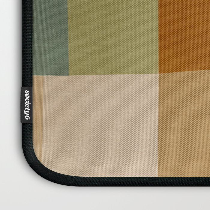 Mid-Century Geometric Modern Warm Tones Artwork Laptop Sleeve Gallery Image 3