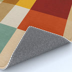 Mid-Century Geometric Modern Warm Tones Artwork Rug Gallery Image 4