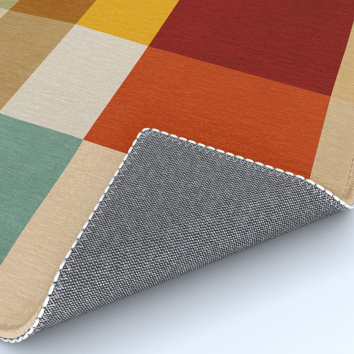 Mid-Century Geometric Modern Warm Tones Artwork Rug Gallery Image 4