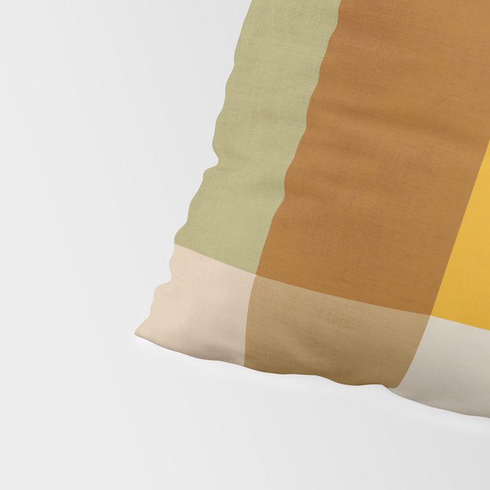 Mid-Century Geometric Modern Warm Tones Artwork Pillow Sham Gallery Image 4