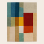 Mid-Century Geometric Modern Warm Tones Artwork Poster Gallery Image 4