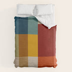 Mid-Century Geometric Modern Warm Tones Artwork Duvet Cover Gallery Image 6