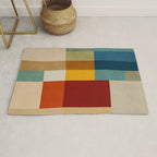 Mid-Century Geometric Modern Warm Tones Artwork Rug Gallery Image 1
